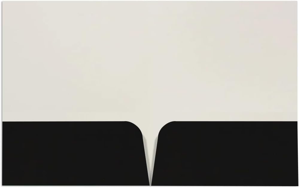 JAM PAPER Custom Printed Semi-Gloss Folders with Round Corner Pockets - Personalized Logo & Text - 12pt C1S - Black - 250/Pack