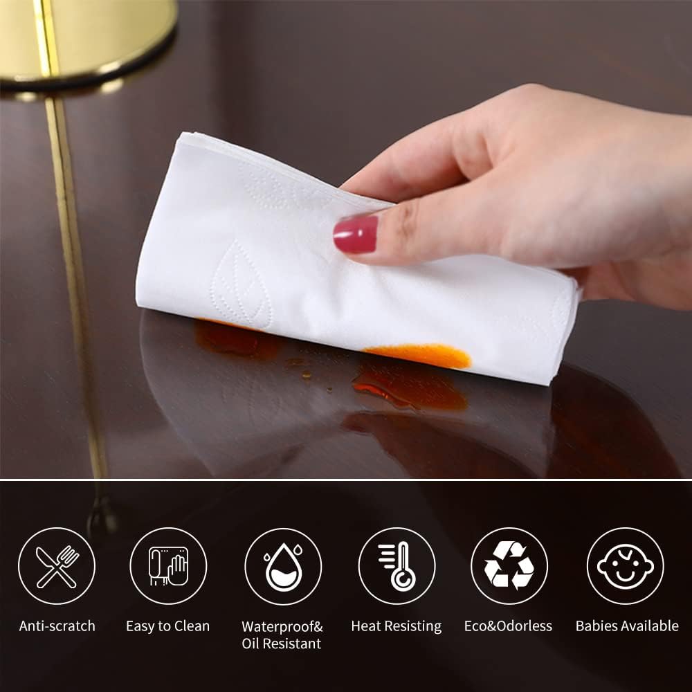 1.5 mmThick Easy Clean Non-slip 42x80 Inch Clear Plastic Table Cover Protector Crystal PVC Desk Pad Mat Wooden Furniture Surface Protection Apply to Patio Table Conference Table Waterproof Rectangular