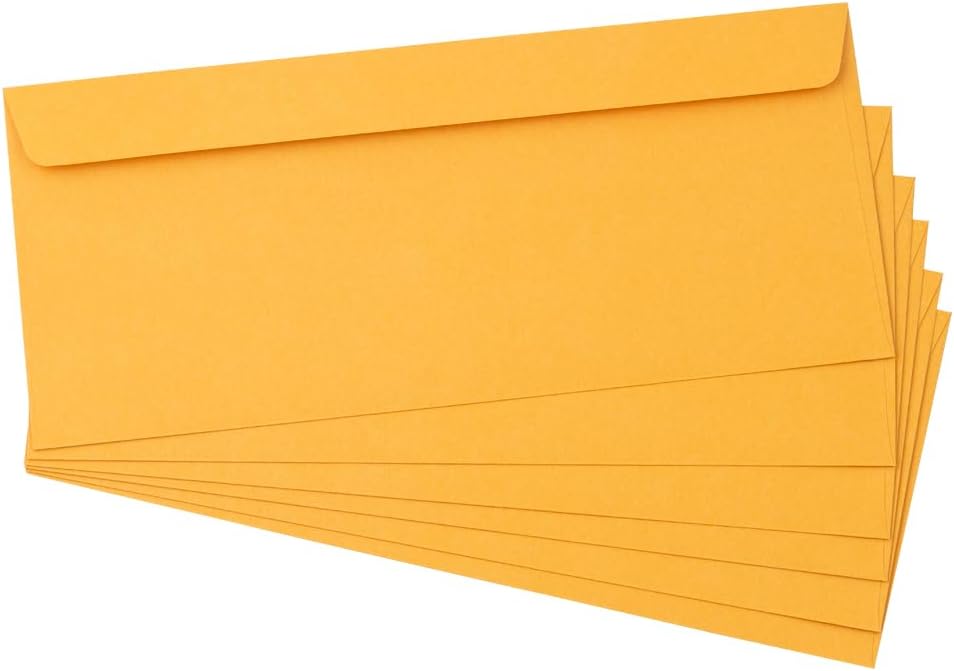 JAM PAPER #12 Manila Envelopes - 4 3/4 x 11 - Brown Kraft Manila - 50/Pack