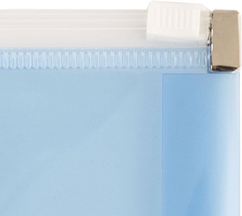 JAM PAPER Plastic Envelopes with Zip Closure - Letter Booklet - 9 3/4 x 13 - Blue - 3/Pack