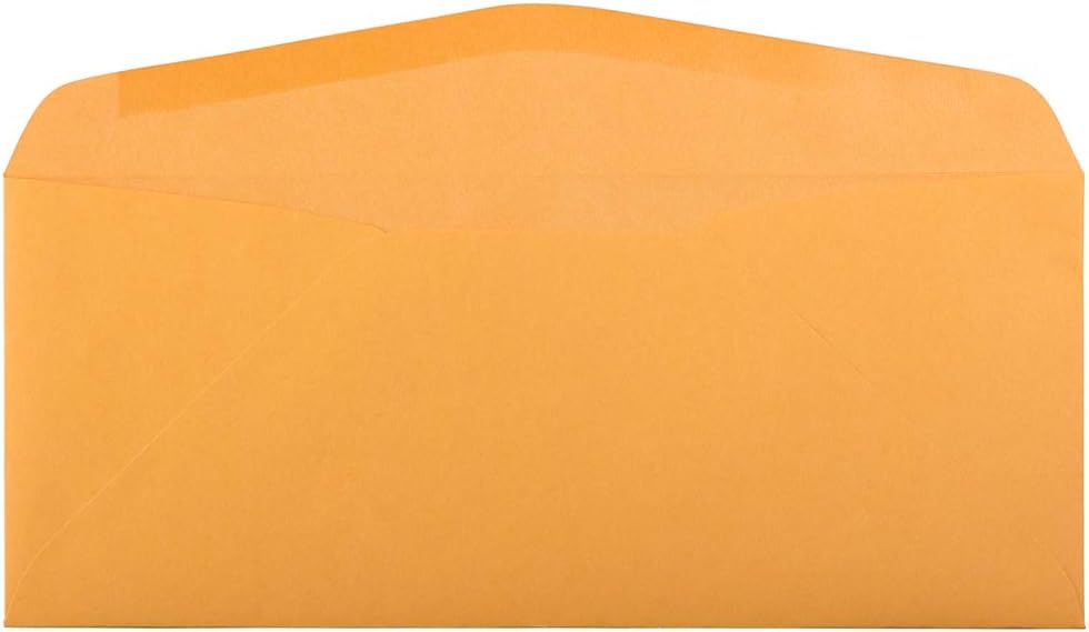 JAM PAPER #14 Envelopes - 5 x 11 1/2 - Brown Kraft Manila - 100/Pack