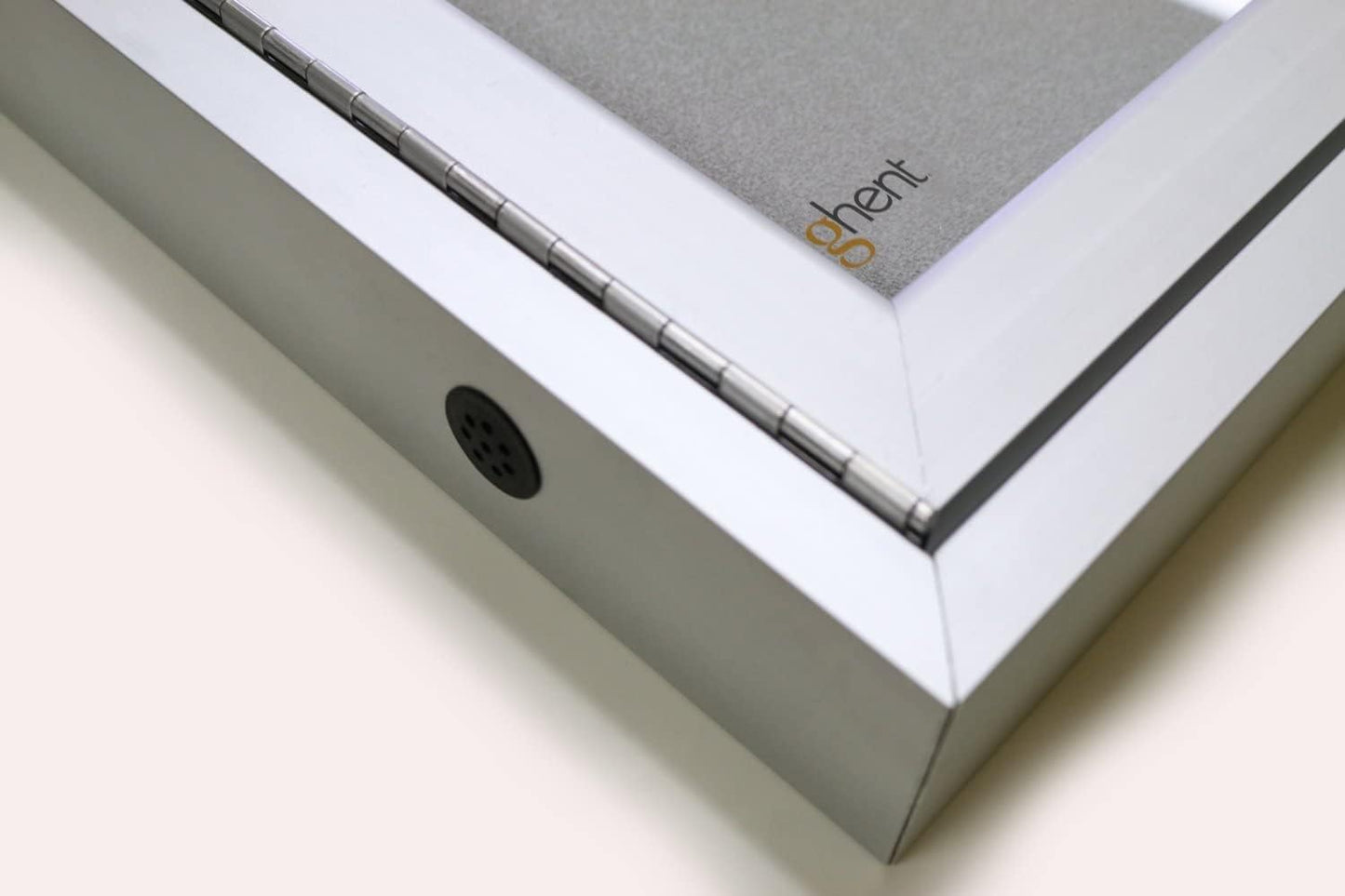 Ghent 48"x60" 2-Door Outdoor Enclosed Vinyl Bulletin Board, Shatter Resistant, with Lock, Satin Aluminum Frame - Caramel (PA24860VX-181), Made in the USA