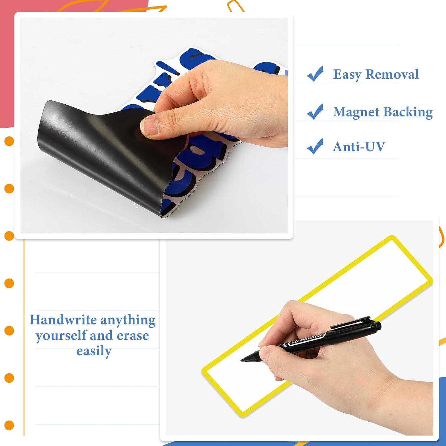 16 Pcs Classroom Schedule Magnets Reusable Today's Schedules Magnetic Course Labels with Dry Erase Blank Magnetic Labels for Bulletin Board Whiteboard Homeschooling (Daily Schedules)