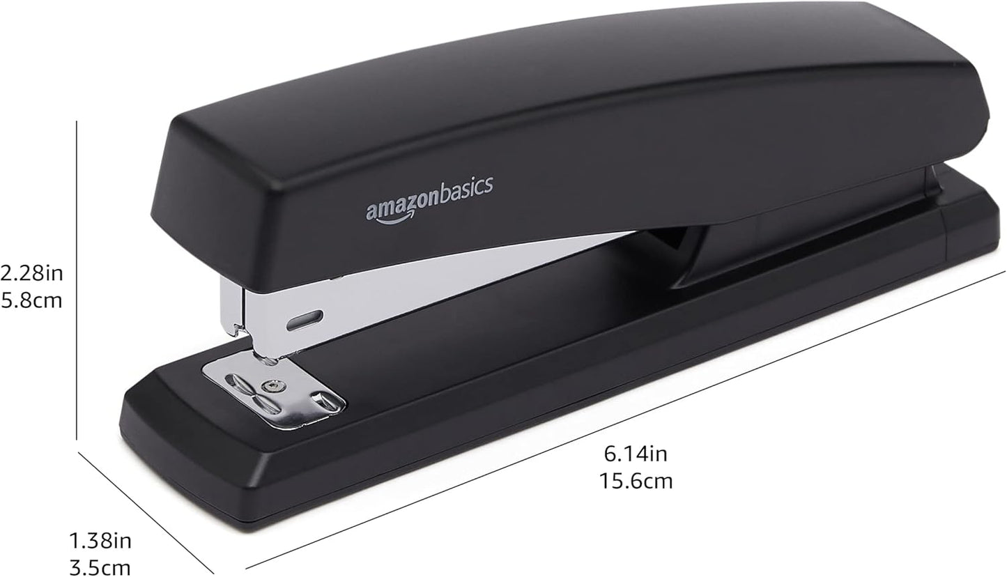 Amazon Basics Stapler Value Pack Including Staples and Staple Remover, 3-Pack, Black