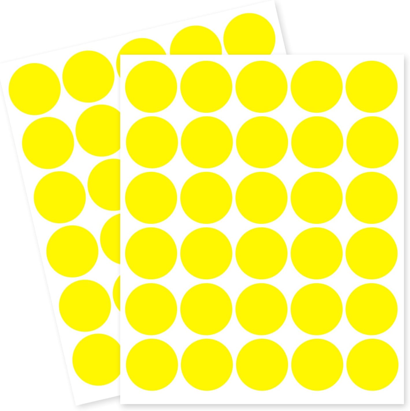 1 Inch Round Label Removable Color Code Dot Stickers,Garage Sale Sticker Price Tags Blank Yard Sale Circle Dot Stickers Writable Not Blurry (1050 Pack,Yellow)