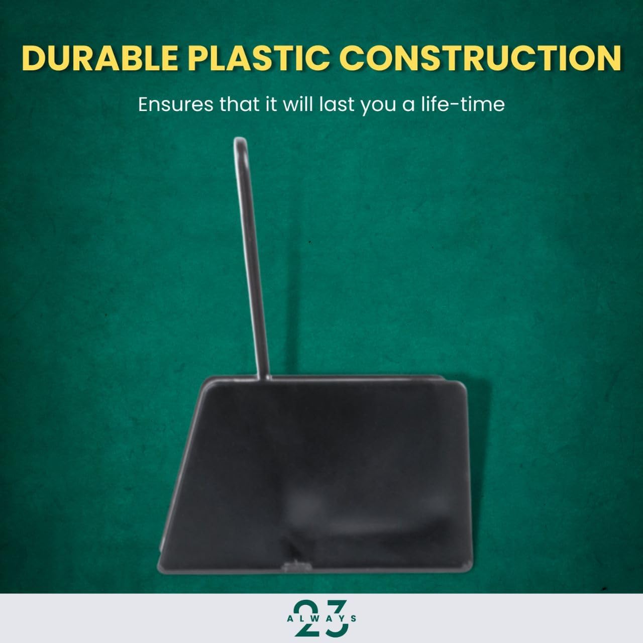 Always23 Business Card Holder for Desk, Black Business Card Holder Display Stand, Plastic, 3 3/4" x 1 13/16" x 1 3/8" - 6 Pack