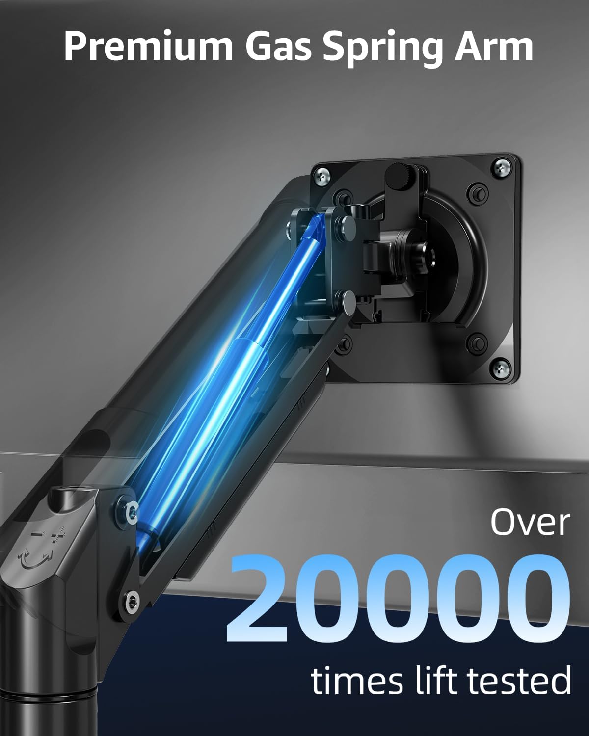 Dual Monitor Mount for 32 27 24 22inch Screens, Gas Spring Monitor Stand for 2 Monitor, Full Adjustable Monitors Desk Mount with C-Clamp&Grommet Base, Each Arm Holds 4.4-22 lbs, Freelift Pro Black