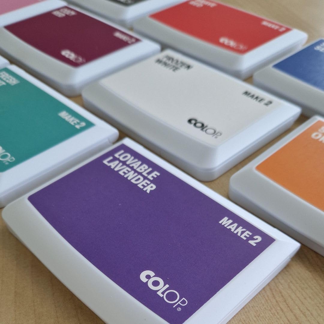 COLOP Make Series, Ink Stamp Pads, with Non-Toxic Premium Ink, Water-Based Acid-Free (Brave Red, Make 2-2-3/4" x 4-1/4")