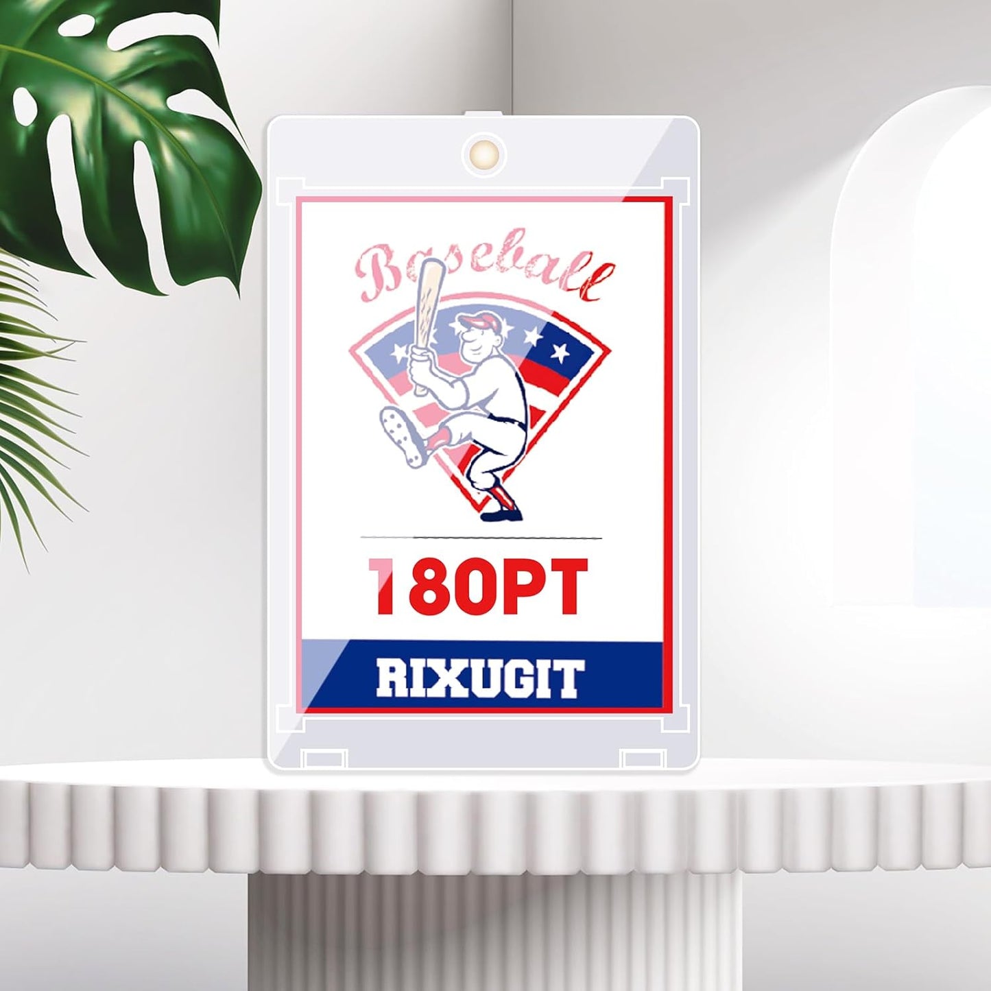 25-Pack 180pt Sleeved Card Magnetic-Holders - One Touch Card Holder, Card Case, Larger Inner Dimension: 2.63"x 3.7", Fits Soft Card Sleeve on Card First, Then into Card Holder for Double Protection