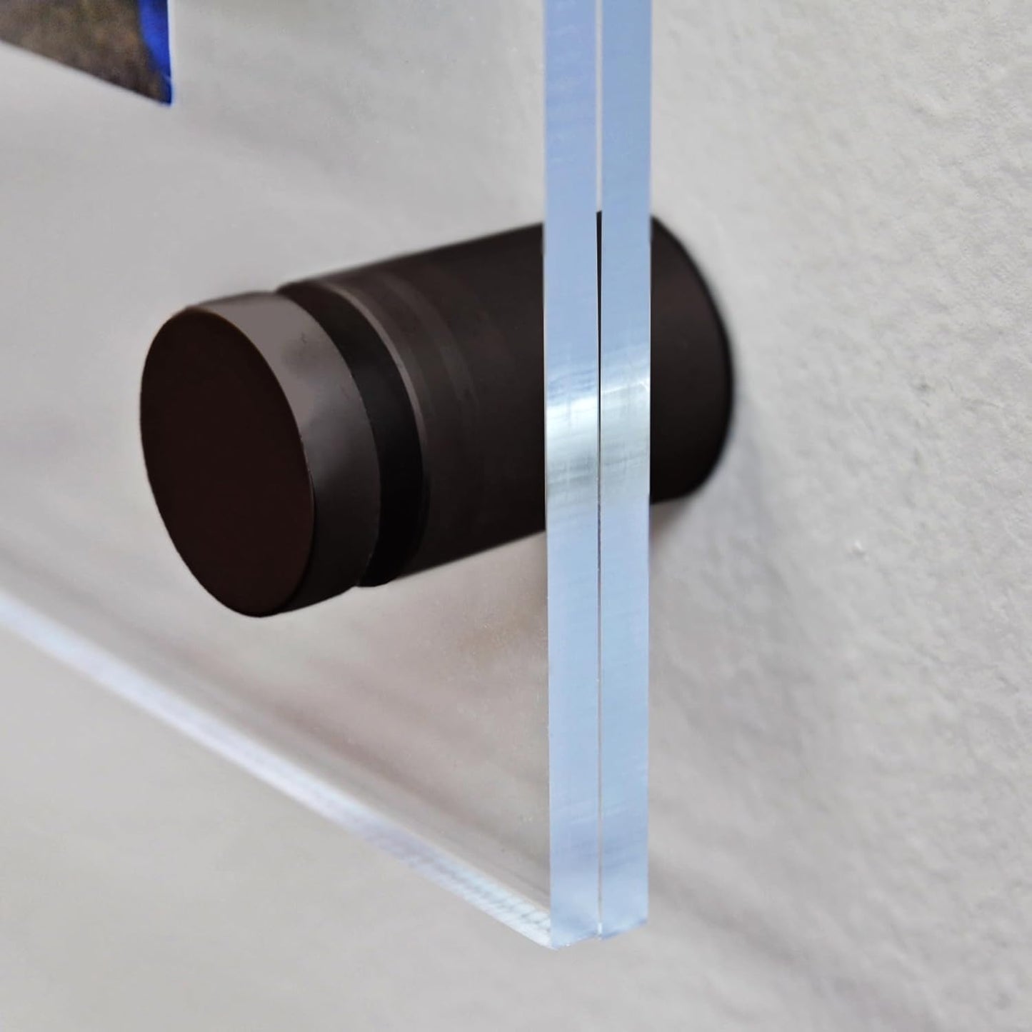 Azar Displays 105510-BLK Acrylic Floating Double Panel Wall Frame,11" x 14" Graphic Size, Overall Frame Size: 15" x 18", Black