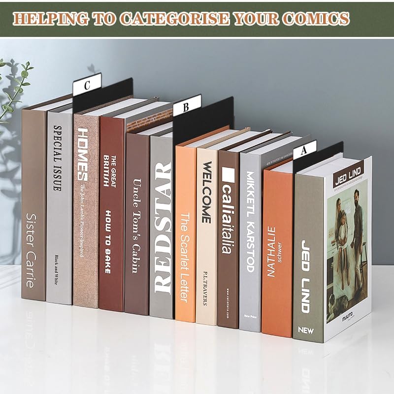 50 Pieces Comic Book Dividers with Tabs,Patient Divider Cards,Card Dividers Comic Book Boards for Storage Boxes 11.22 X 7.24 Inche