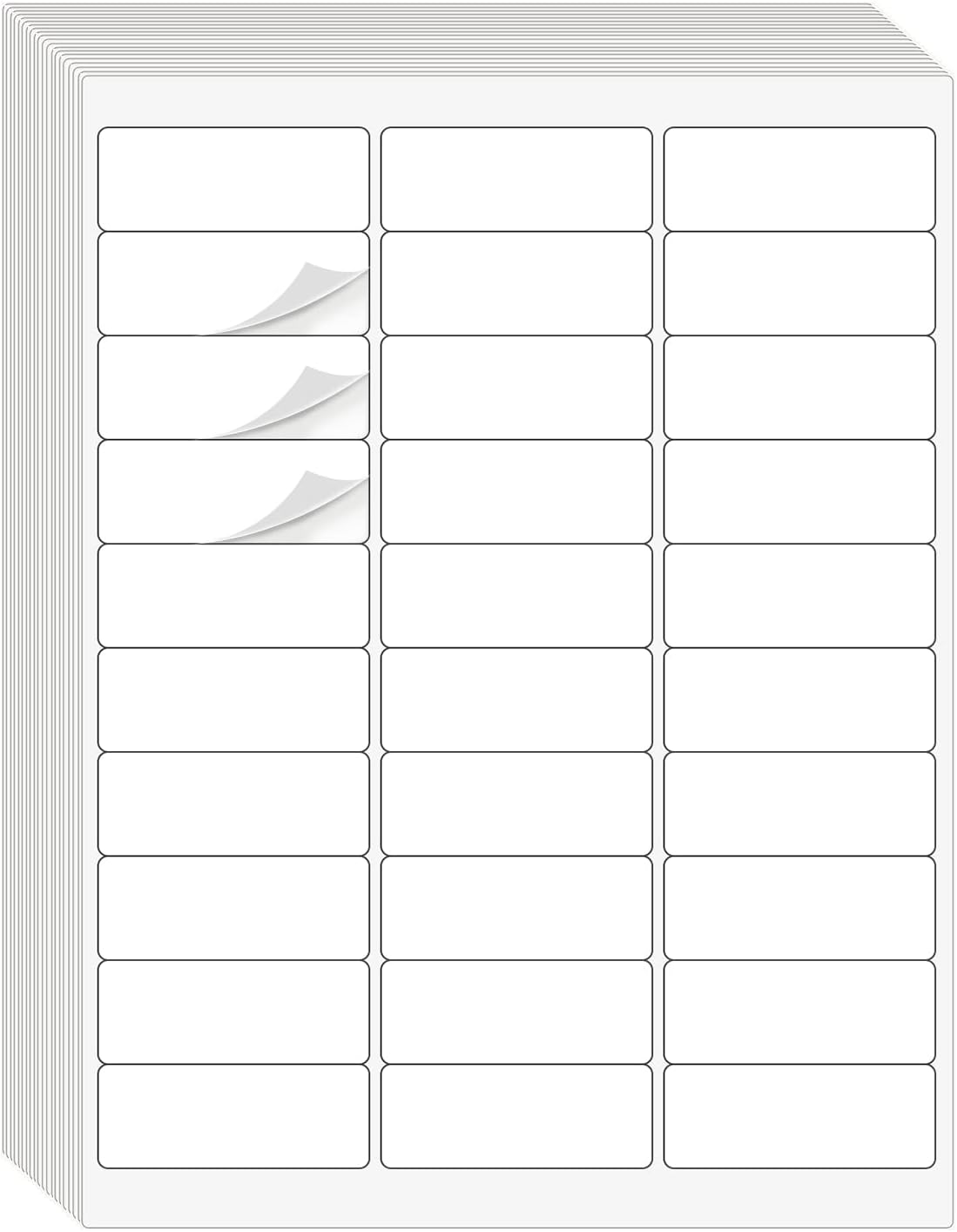 1" x 2-5/8" Address Labels 900 Labels Sticker Paper for Laser/Ink Jet Printer mailing Labels 8.5"×11" White 30 per Sheet