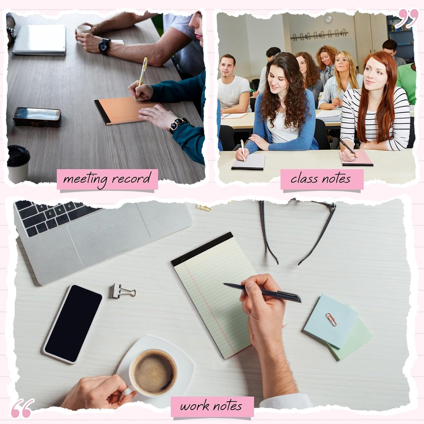 Fuutreo 12 Pcs 5" x 8" Legal Pad Writing Notepads 50 Sheets Small Legal Pad Narrow Ruled Multiple Color Lined Paper for School College Office Supplies Work (Pastel Colors)