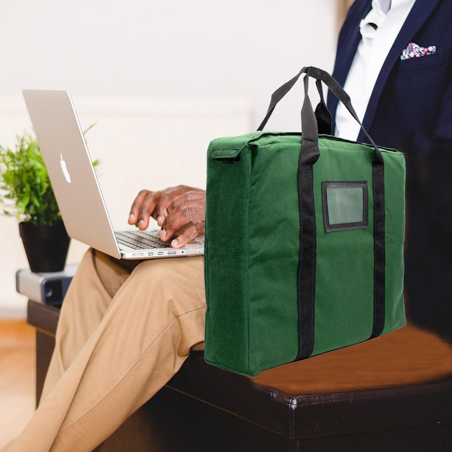 Fire Resistant and Water Repellent Briefcase Document Bag, 18 x 14 x 4 Inch