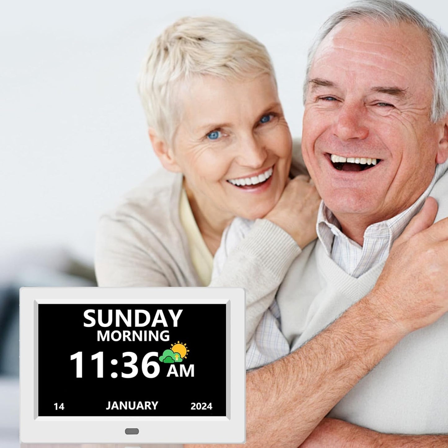 10 Inch Digital Clock with Day and Date for Elderly Alzheimer's Clock Customizable Alarms 3 Display Modes Large Font Alarm Clock for Seniors Auto DST