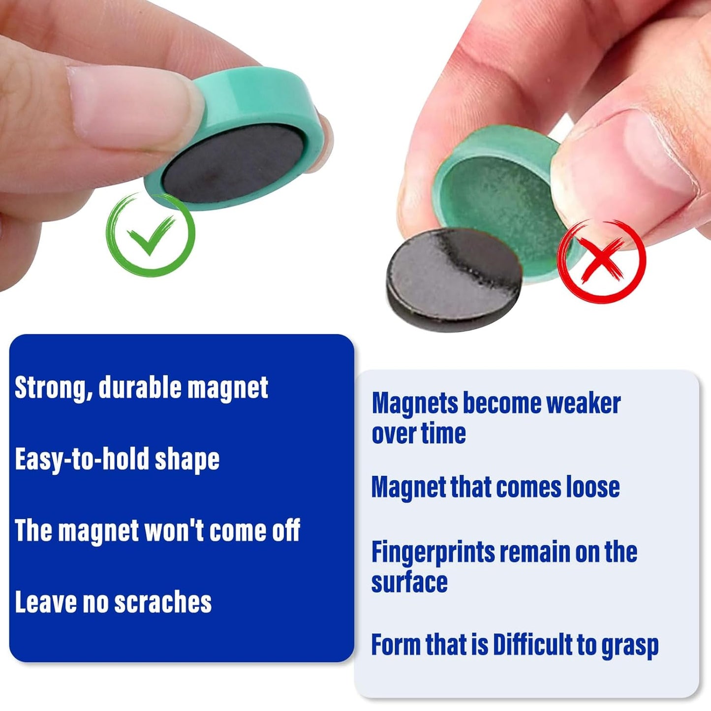 40 Pack Small Fridge Magnets,20MM Colorful Round Magnets for Whiteboard, 8 Colors Refrigerator Magnet,Small Cute Magnet for Decorative Locker Kitchen Office