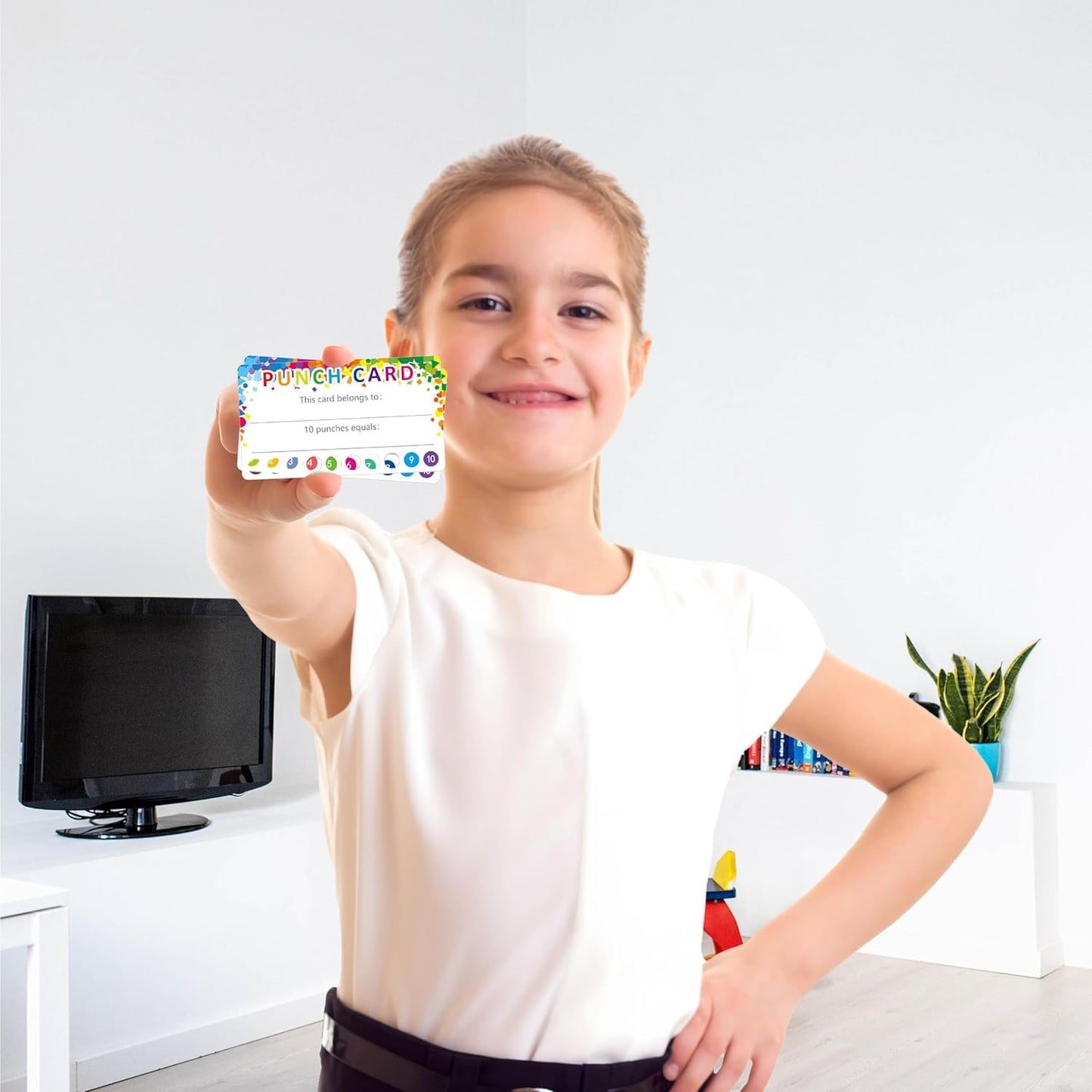 332 PCS Punch Cards, 4 Designs Incentive Reward Card Student Awards Loyalty Cards for Business, Classroom, Kids Behavior, Students, Teachers (3.5” x 2”)