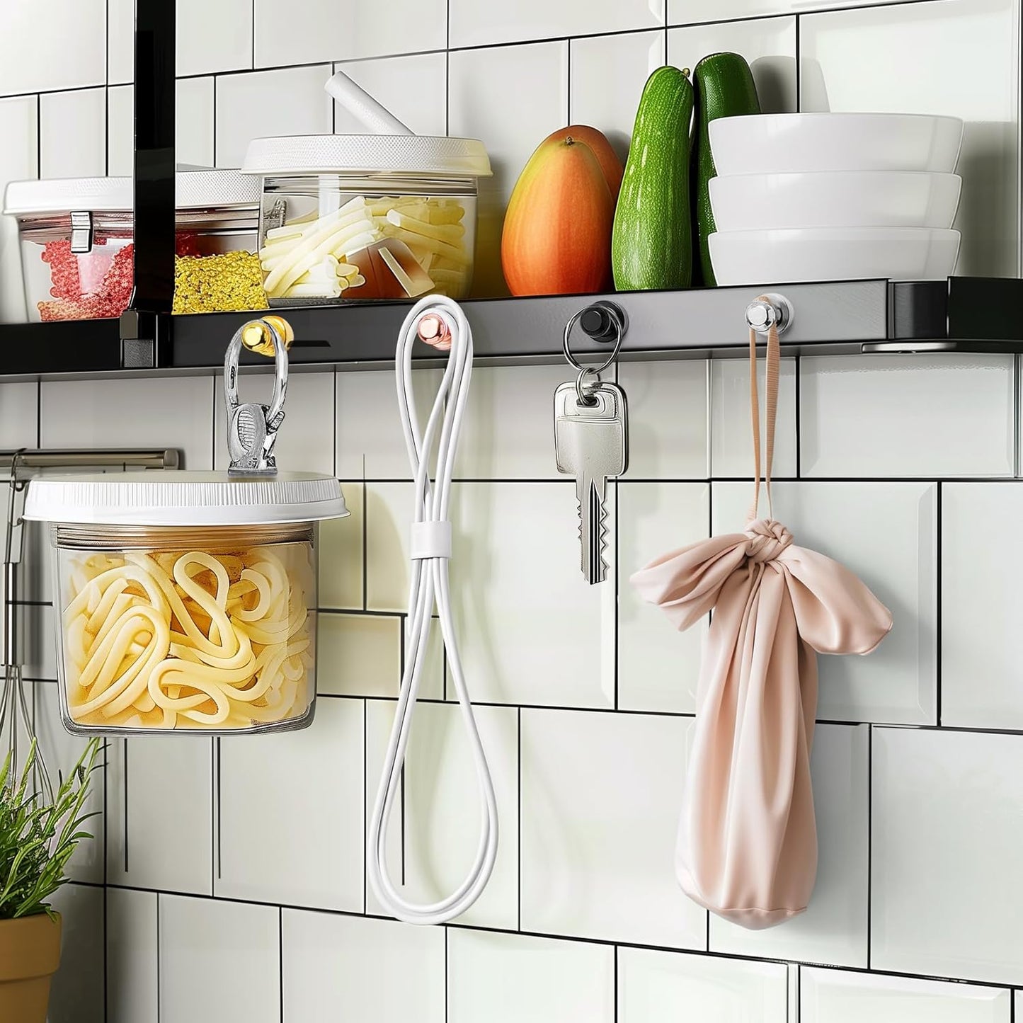 FINDMAG 14Pcs Fridge Magnets, Small and Strong Whiteboard Magnets, Rose Gold Push Pins for Dry Erase Board, Office, Bulletin Board, Classroom