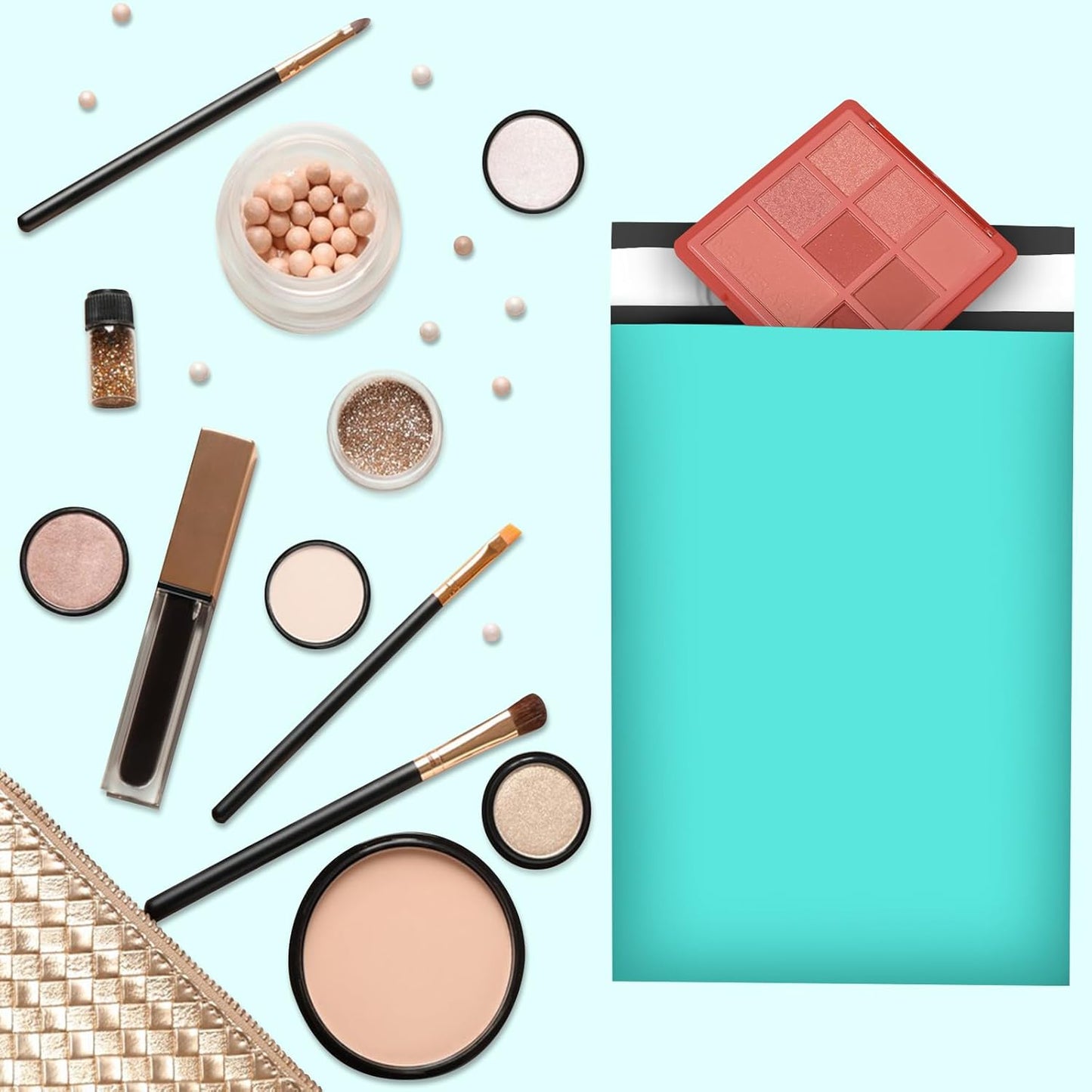 120PC Poly Mailers 6x9 Inch Teal Mailing Envelopes Bags Shipping Bags with Self Adhesive Waterproof and Tear-Proof Postal Bags