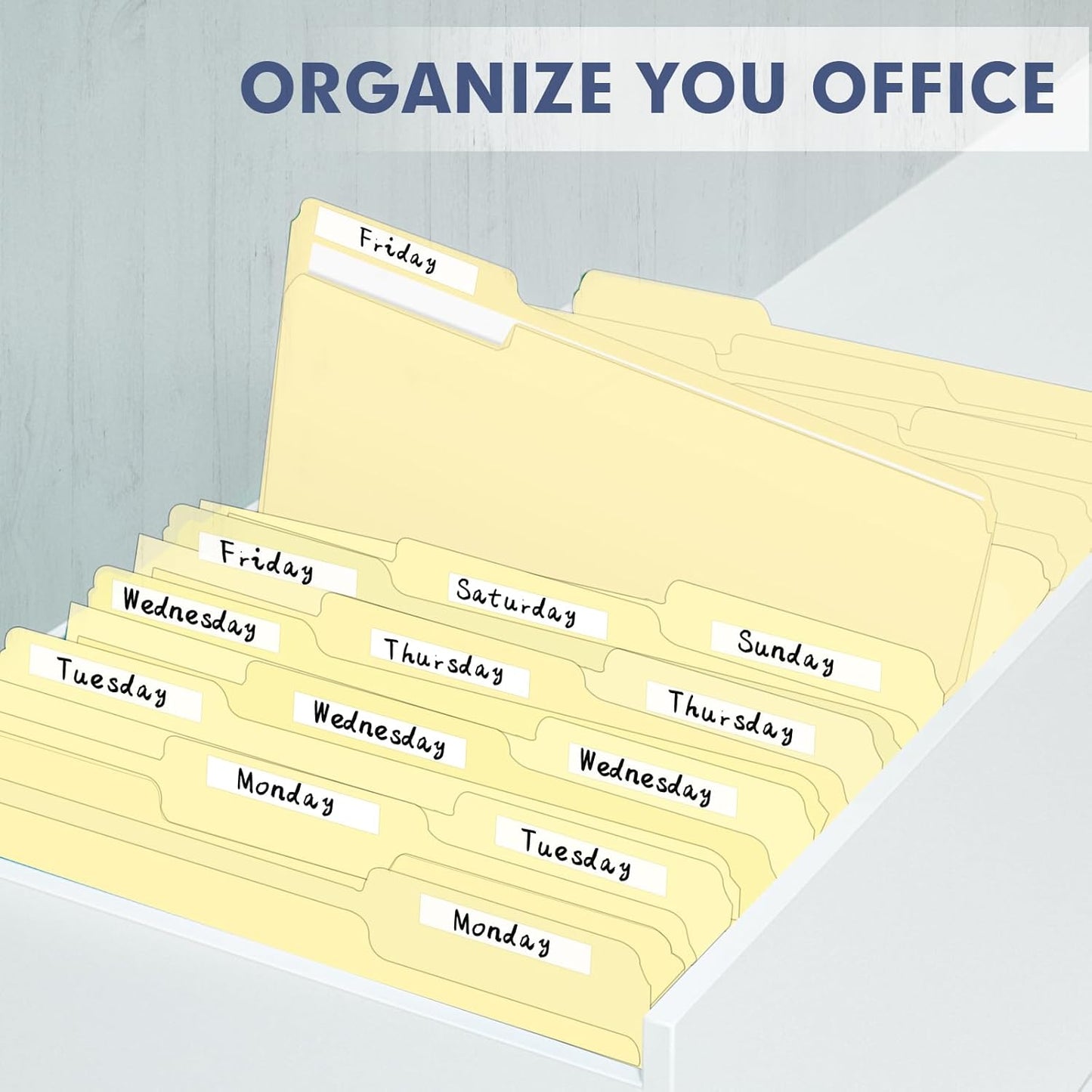 File Folder, PANDRI 170 Pack File Folder, 1/3 Cut Tab, Letter Size, Filing Folder for Office School Business, Manila