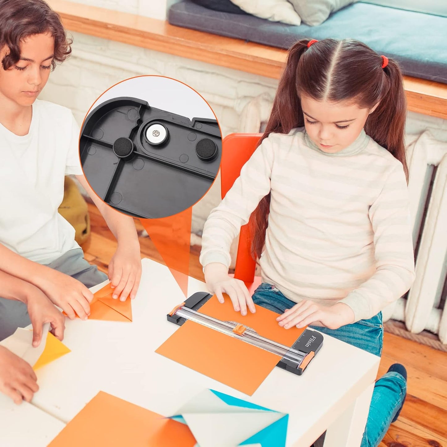 Paper Cutter,Portable Paper Slicer,12 Inch Paper Trimmer Scrapbooking Tool with Automatic Security Safeguard and Side Ruler for Craft Paper,A4 Paper,Coupon, Label and Cardstock (Black)