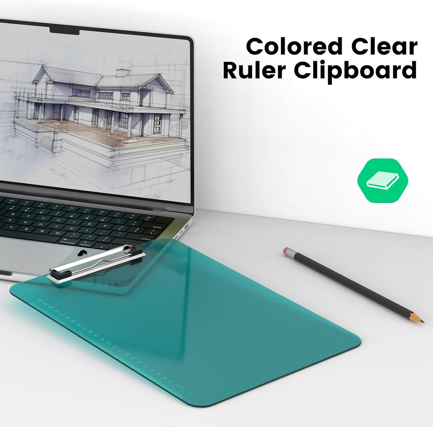 Bulk Clipboards Set of 30, 8.5x11 Plastic Colored Clear Clip Board with Ruler, Suitable for Classroom, Students, Kid, Size 9" x 12.5" with Low Profile Clip, Office & School Supply