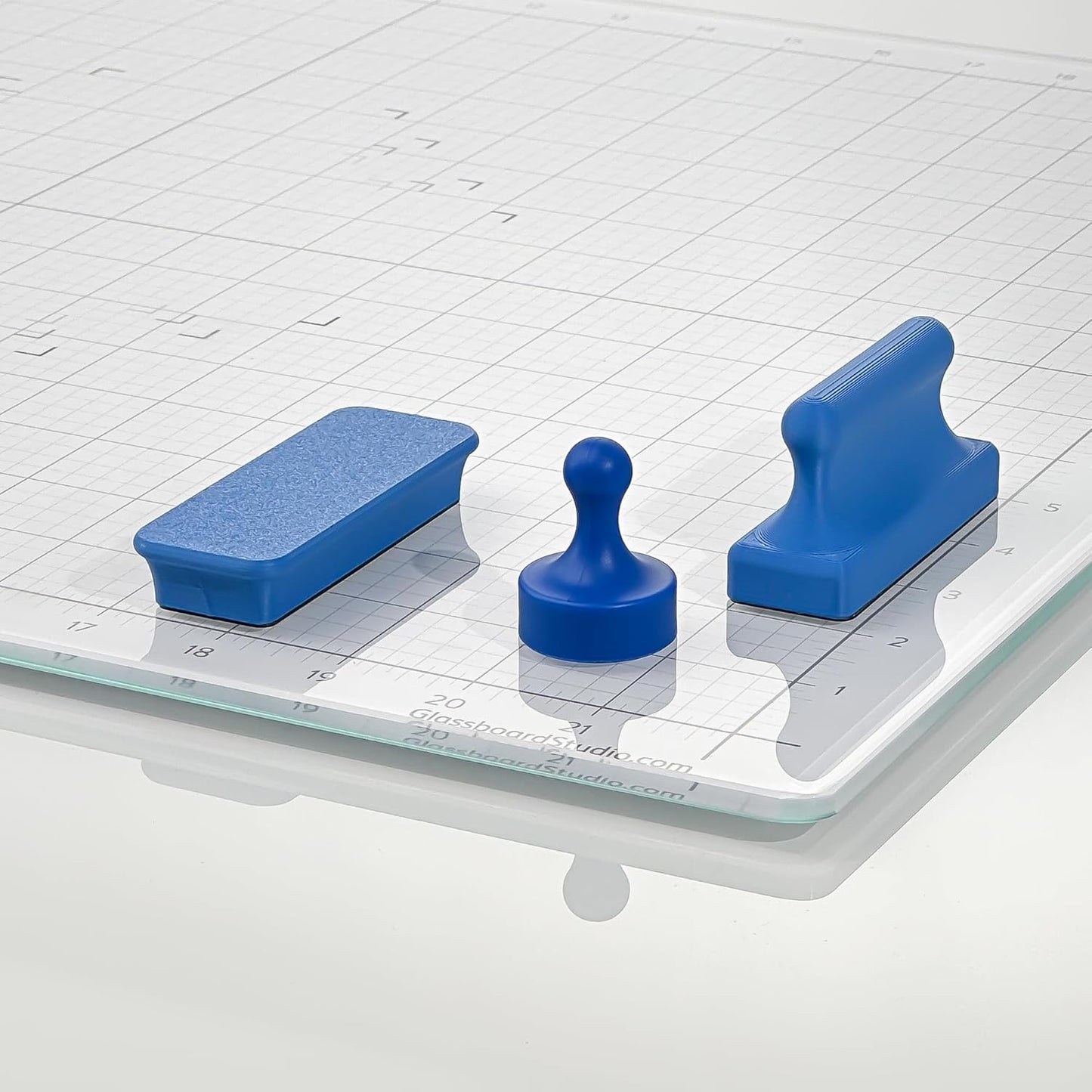 Glassboard Studio Mega Magnets - Neodymium - Heavy Duty, Colorful, Ergonomic, Ideal for Crafting, Quilting, and as Magnetic Knife Holders (12, Spring Green Bar)