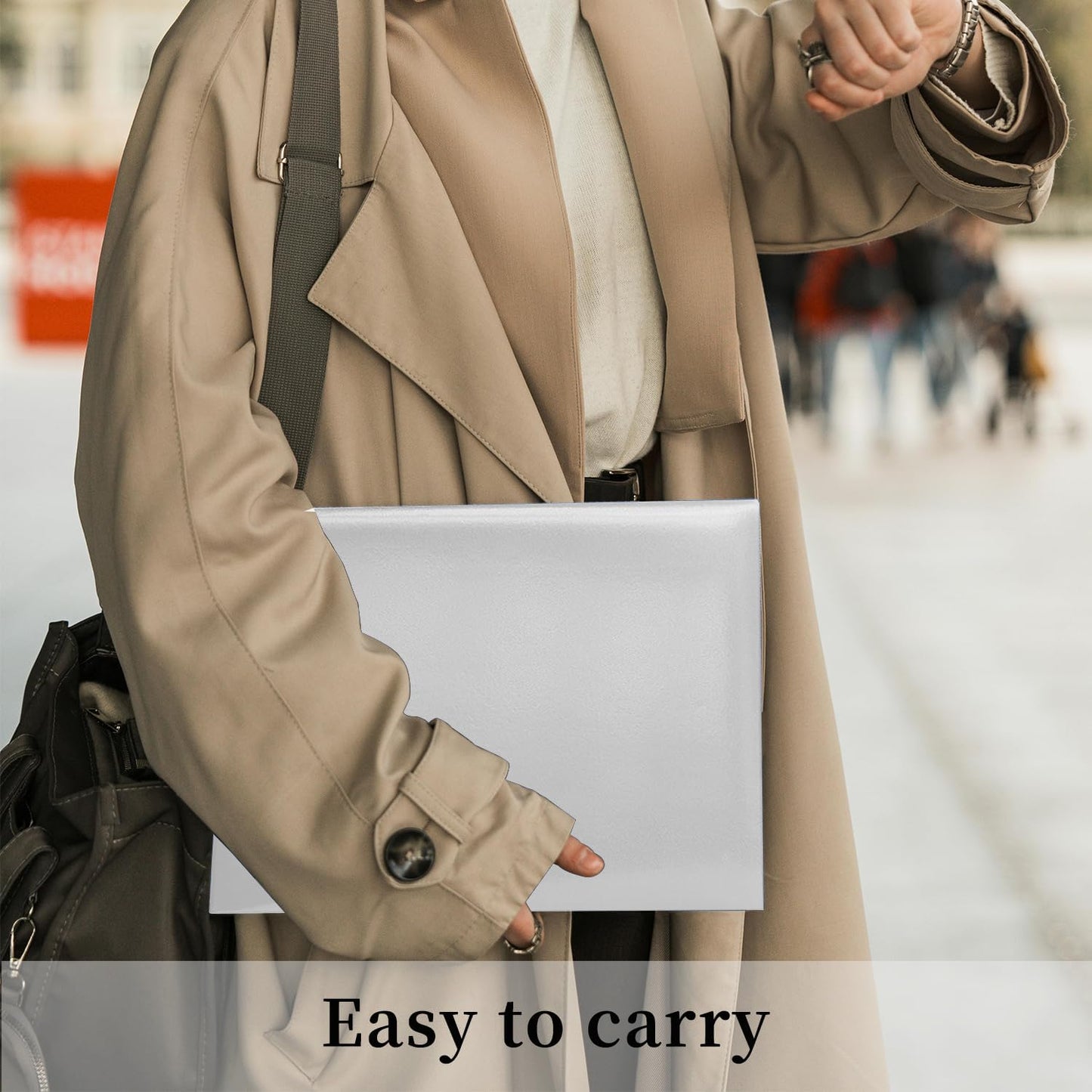 Certificate Holders 8.5"x11" Graduation Diploma Cover Document Leather Folders,White-2 Pack