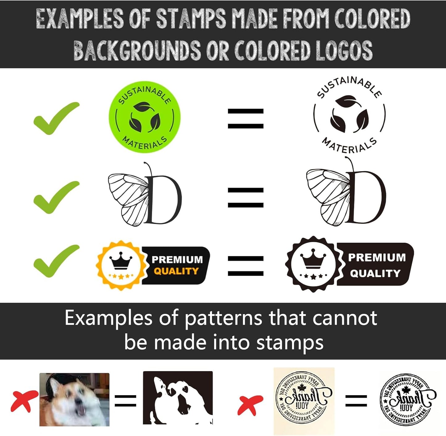 Custom Logo Stamp for Business - Self Inking Stamps with Personalized Logo | 5 Ink Colors (Logo)