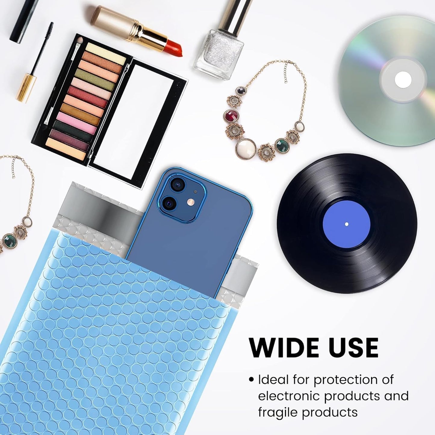 Fuxury Bubble Mailer 6x10" 600 Pack Light Blue,Self-Seal Adhesive Packaging Bags, Waterproof Poly Bubble Mailers Bulk, Mailing Evenploves Packaging For Jewelry, Cards, Makeup, CD, Small Business #0