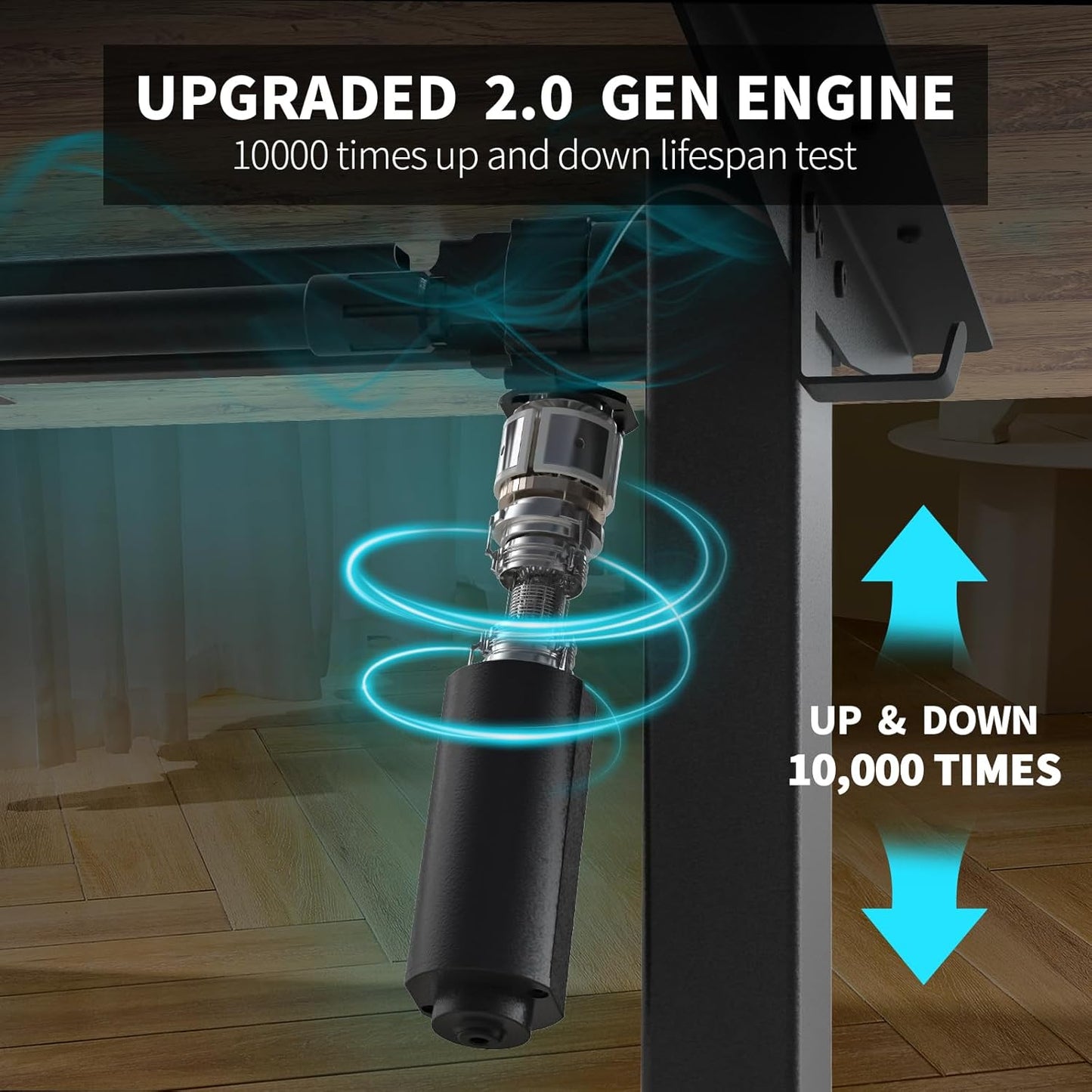 48 x 30 Inch Electric Standing Desk with 2 Drawers, Adjustable Height Widened Stand Up Desk with Storage, Sit to Stand Ergonomic Workstation for Home Office, Light Rustic