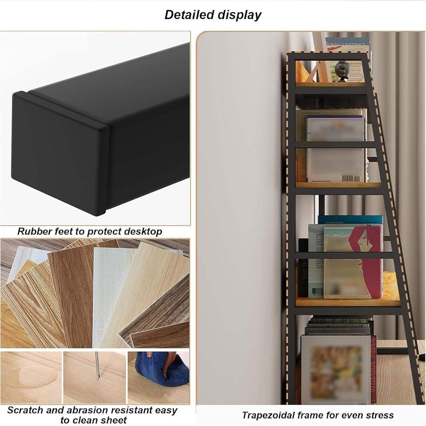 FPIGSHS Desktop Hutch Shelf,2-Tier Computer Desktop Bookcase Desk Organizer Shelf for Top Multipurpose Countertop Display Storage Rack for Home Office Dorm Use (115cm/45.2in)