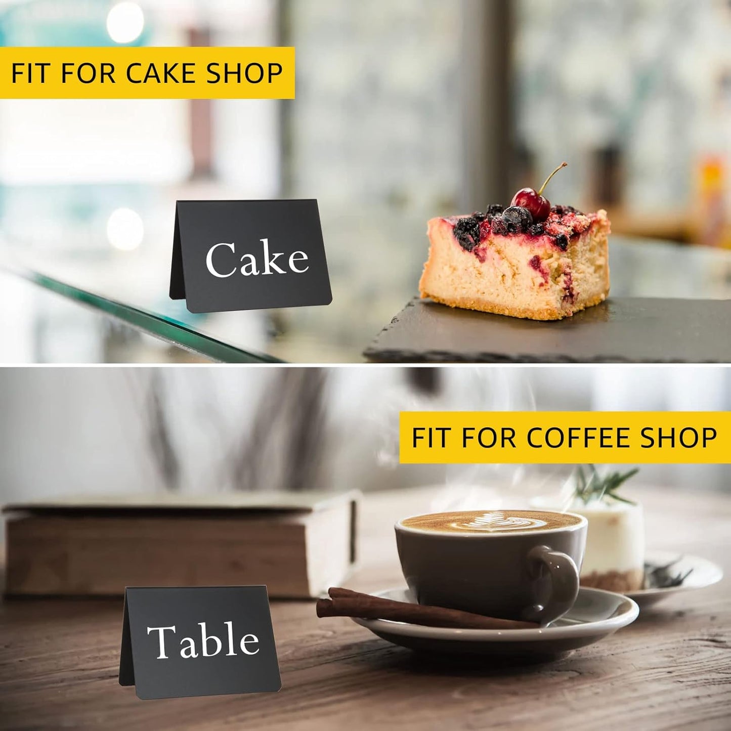 40 Pcs Mini Chalkboard Signs for Food, 4 x 3 Inch Food Labels for Party Buffet, Small Reserved Table Signs Small Chalkboard Sign, Reusable Black Mini Chalk Board, Easy to Write and Wipe Out