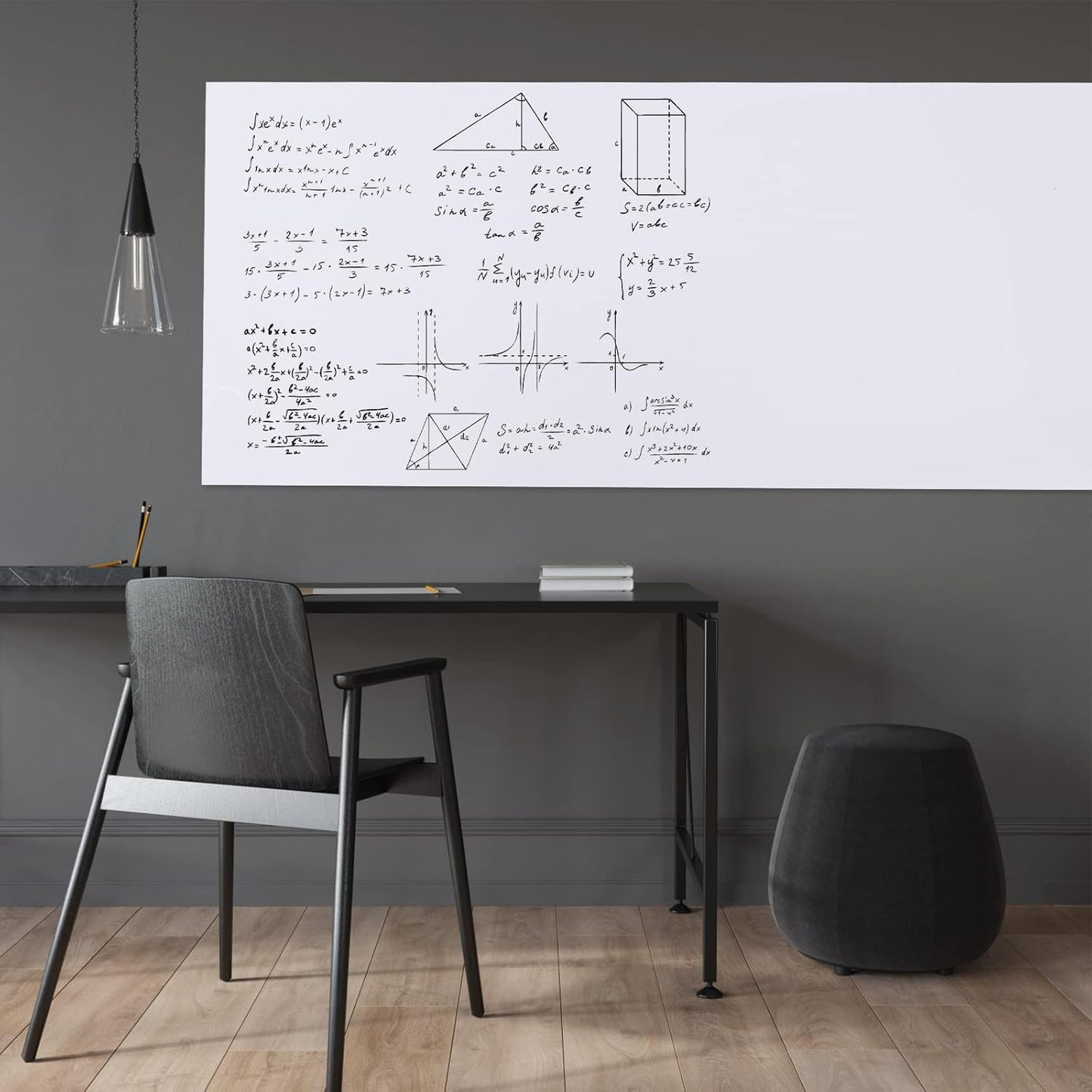 HAMIGAR Whiteboard Sticker for Wall 24" x 79" Dry Erase Board Large Wallpaper Peel and Stick, White Board Stick on Wall, Contact Paper Adhesive Poster Board Whiteboard with 1 Marker
