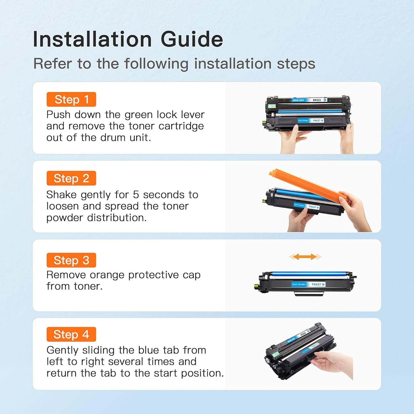 E-Z Ink TN-227 TN227 Compatible Toner Cartridge Replacement for Brother TN227 TN-227 TN227BK/C/M/Y High Yield to use with HL-L3270CDW HL-L3230CDW HL-L3210CW HL-L3290CDW MFC-L3710CDW (5 Pack)