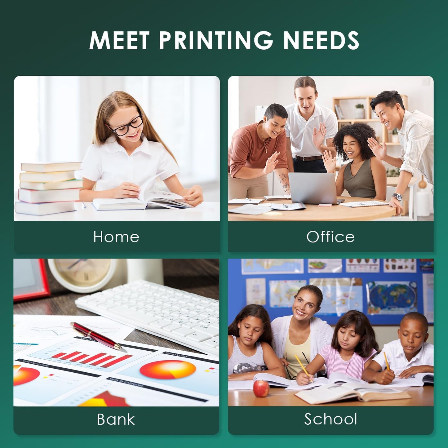 63XL Ink Cartridges Black and Color Replacement for HP Ink 63 XL 63xl Black Ink Cartridge Work with HP63 3830 4650 4652 4655 5200 5252 5255 5258 4520 4512 1112 2132 3630 3632 Printers 2PK