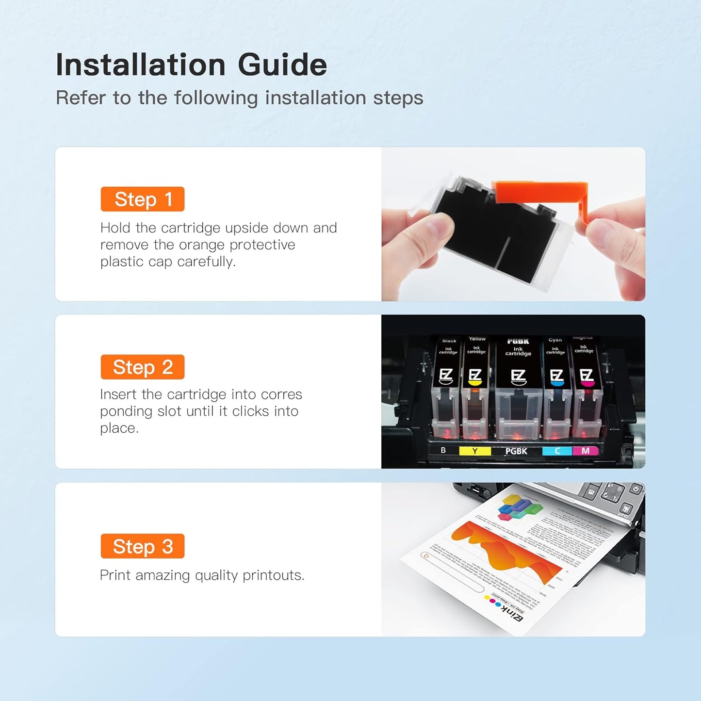E-Z Ink Compatible Ink Cartridge Replacement for Canon CLI-251XL CLI 251 to use with PIXMA MX922 IP7220 MG5520 MG5420 IX6820 IP8720 MG7520 MG6320 Printer (4 Cyan, 4 Magenta, 4 Yellow, 12 Pack)