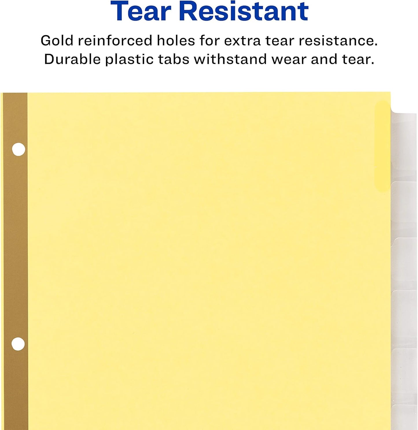 Avery Big Tab Insertable Dividers for 3 Ring Binders, 8-Tab Set, Buff Paper, Clear Tabs, 48 Sets of 11112 (11115)