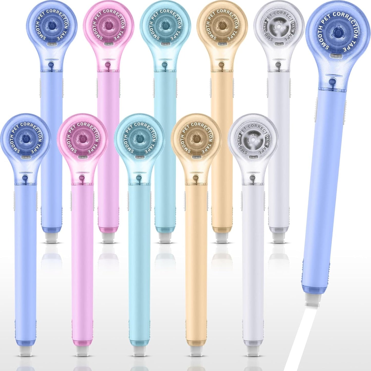 10 Pack Correction Tape Pen Correctional Ink Tape Push Pull Protective, Easy to Use Applicator for School Office Supplies, 0.2 x 236 Inch(Macaron Color)