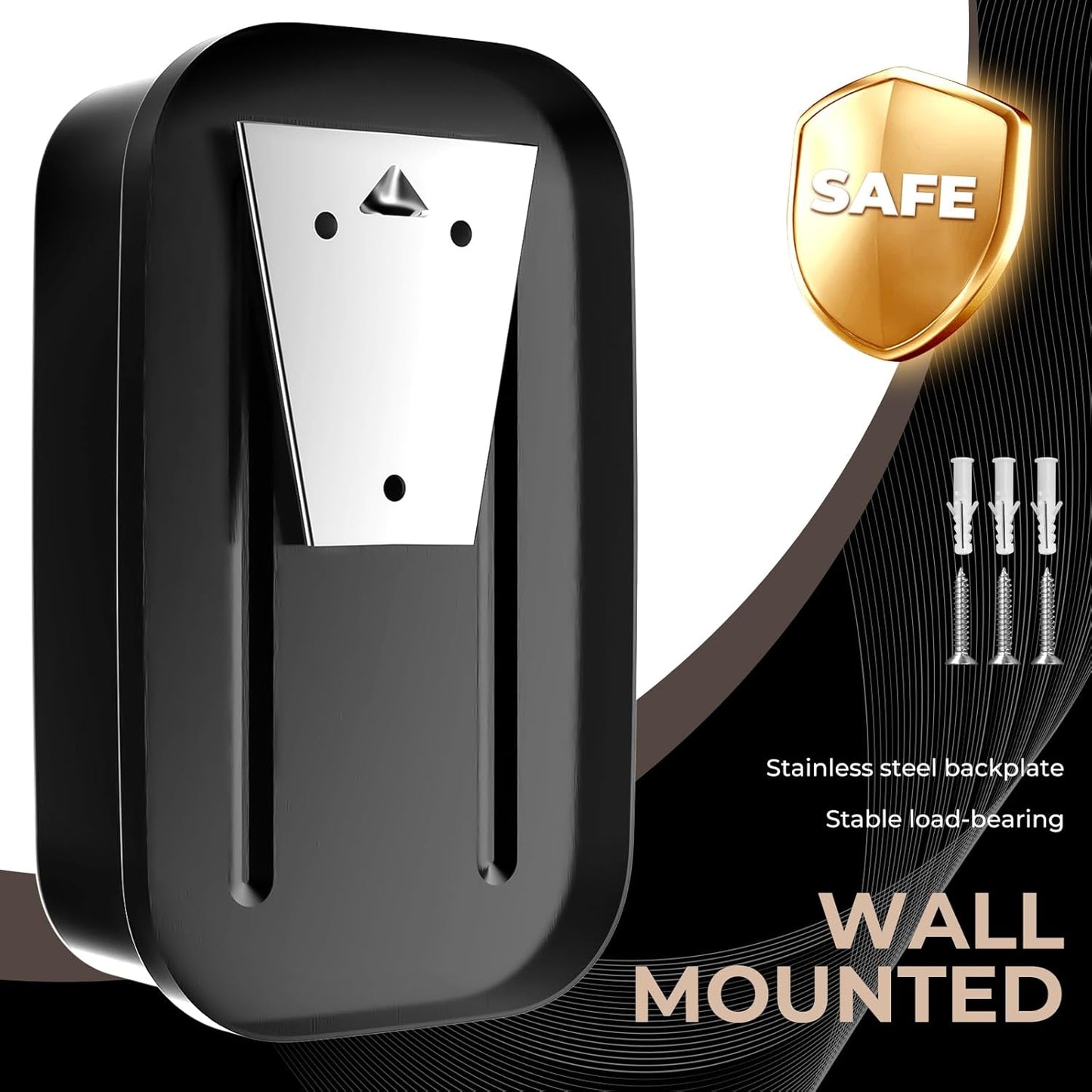 Commercial Soap Dispenser Wall Mount Stainless Steel Soap Dispensers Liquid Manual Anti-Leak Pump Hand Soap Dispenser for Bathroom Kitchen Black (28 fl.oz./800ml)