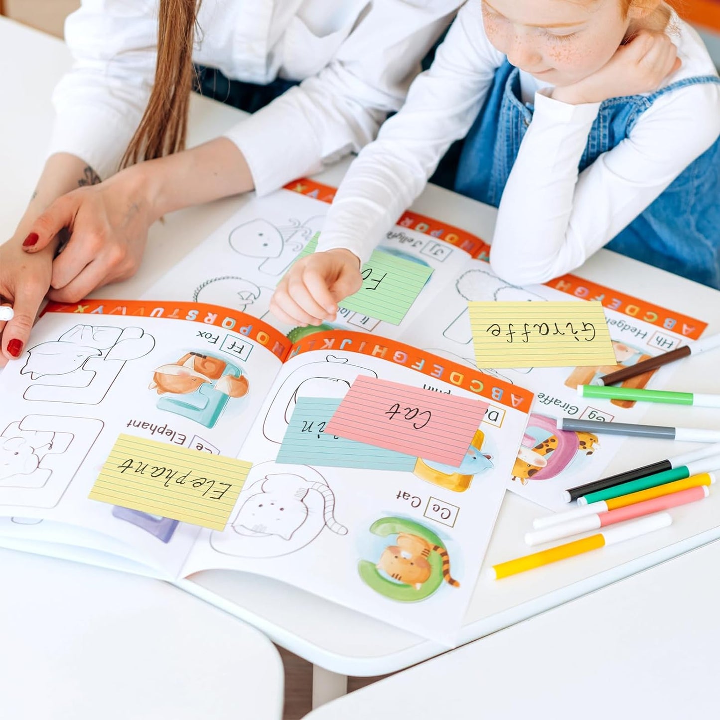 300PCS Colored Index Cards 5x8, Goefun Ruled Flashcards, 4 Color Notecards for Studying, Recipes, Memo Cards, Office Supply, DIY, Presentation