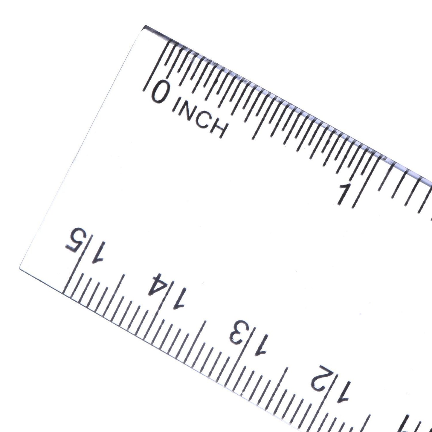 2 Pack Plastic Ruler Straight Ruler Plastic Measuring Tool for Student School Office (Clear, 6 Inch)