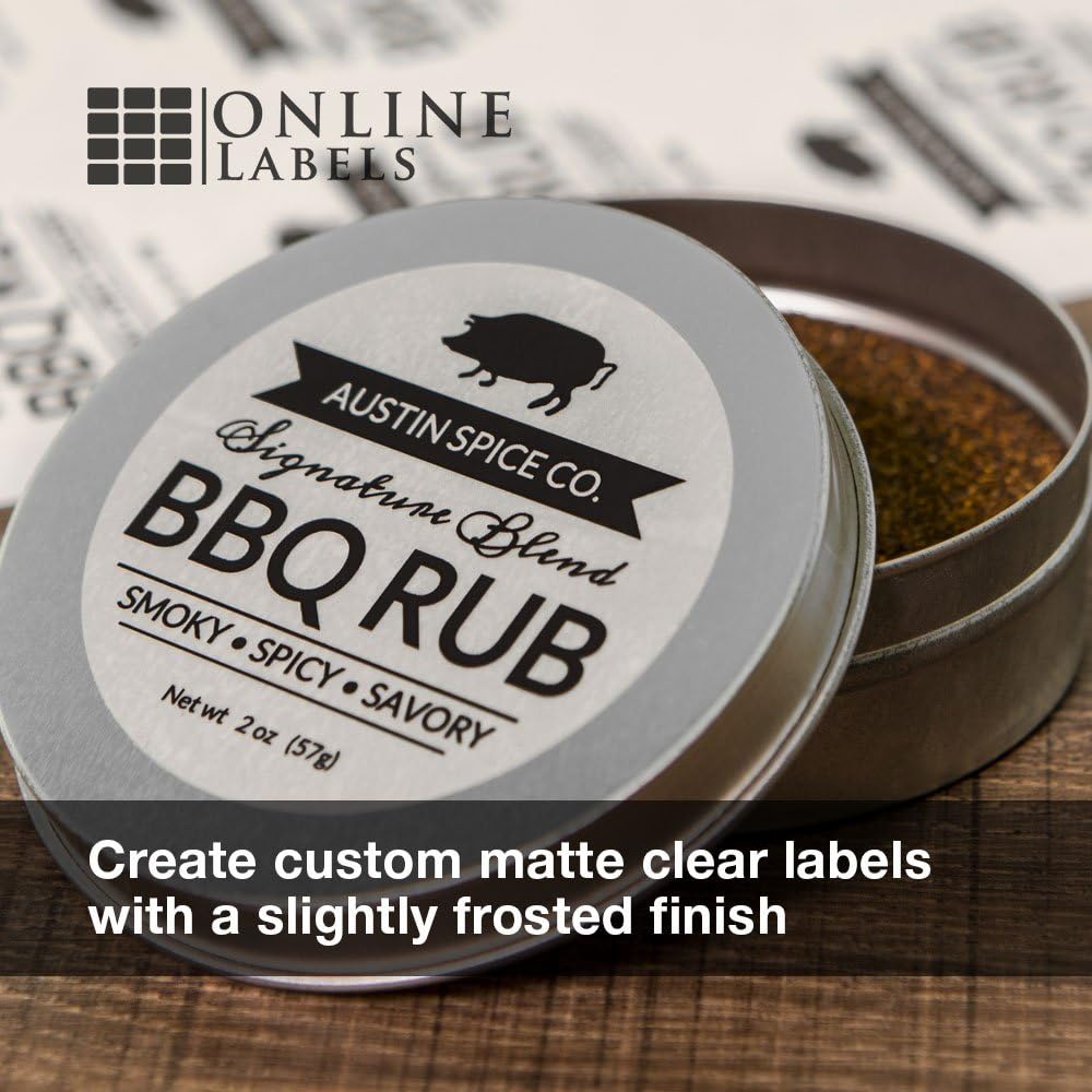 8.5 x 11 Clear Frosted Matte Sticker Paper (Inkjet Printers Only) - 10 Sheets - Full Sheet Labels - OnlineLabels