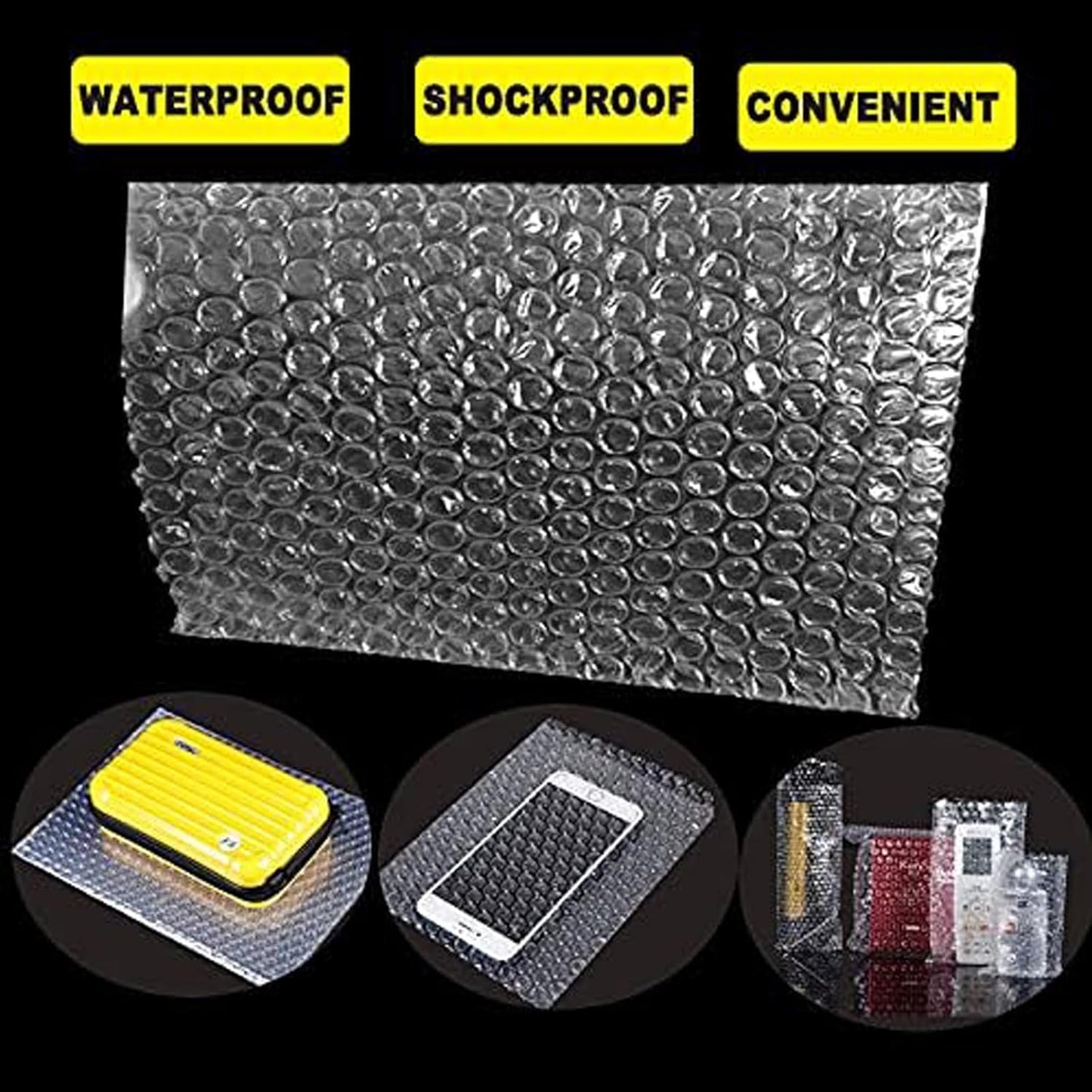 200Pcs Clear Bubble Out Bags, 15x20 CM Bubble Pouches Bags for Shipping, Double Wall Cushioning Wrap Bags for Moving Packaging Storage Fragile China Dishes Electronic Item