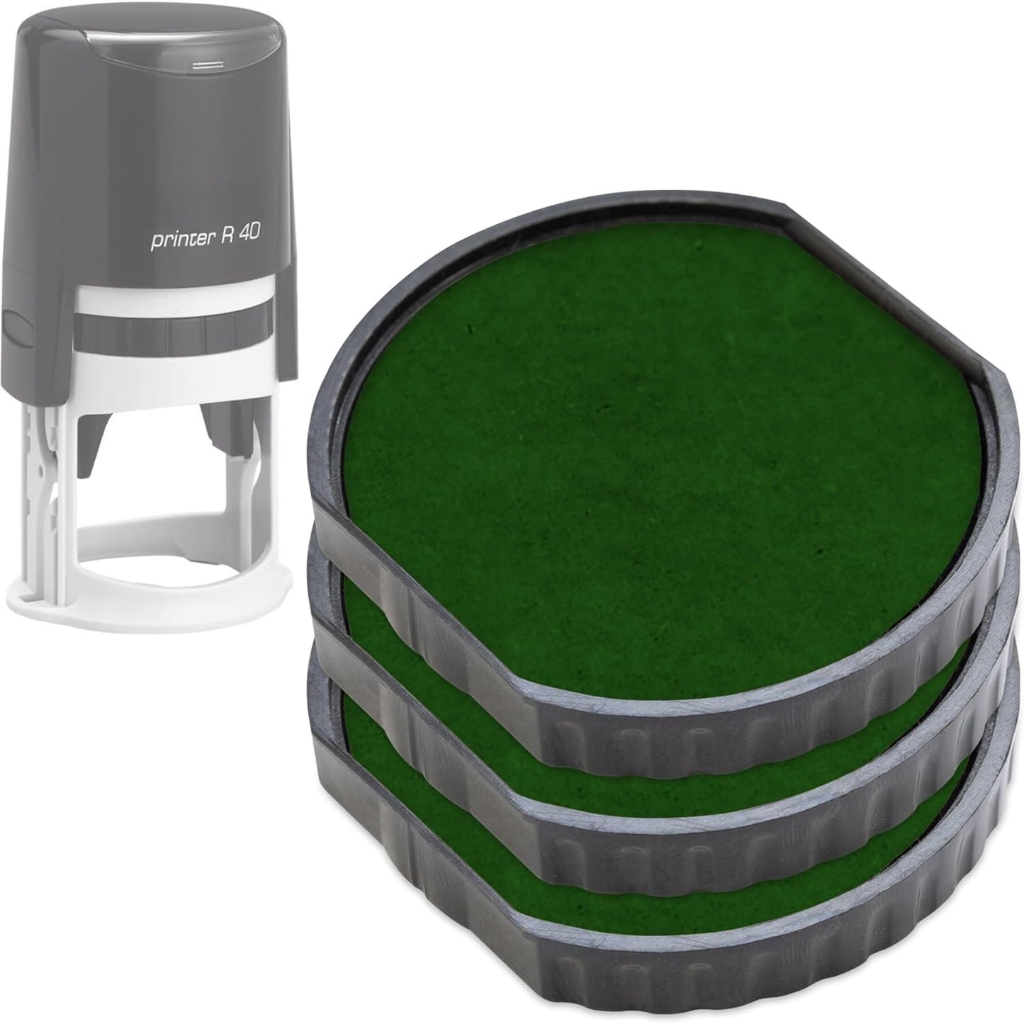 COLOP E/R40 Non-Toxic, Water Based Premium Replacement Pad for Printer R40 Stamp - Pack of 3 - Green