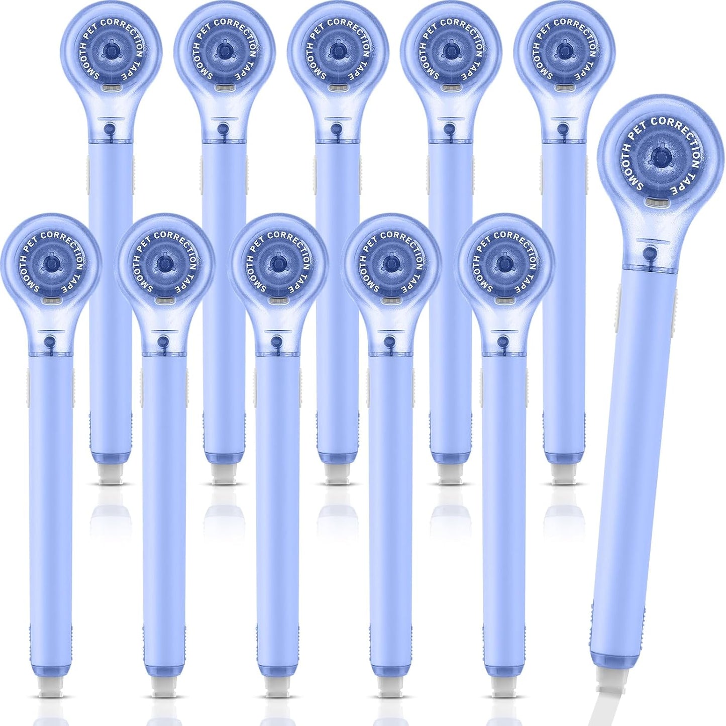 10 Pack Correction Tape Pen Correctional Ink Tape Push Pull Protective, Easy to Use Applicator for School Office Supplies, 0.2 x 236 Inch(Blue Color)