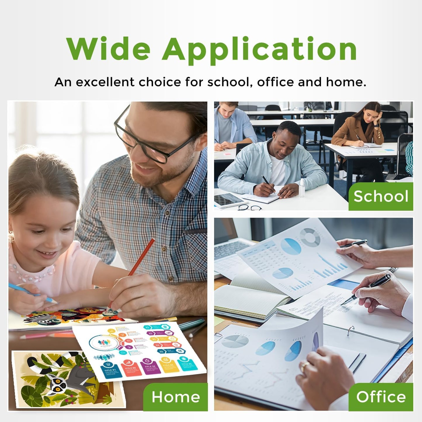 62XL Ink Cartridges Black and Color Replacement for HP 62 XL Hp62XL Cartridge for Envy 5660 7640 7645 5540 5549 OfficeJet 5745 5740 5741 8040 (2 Pack)