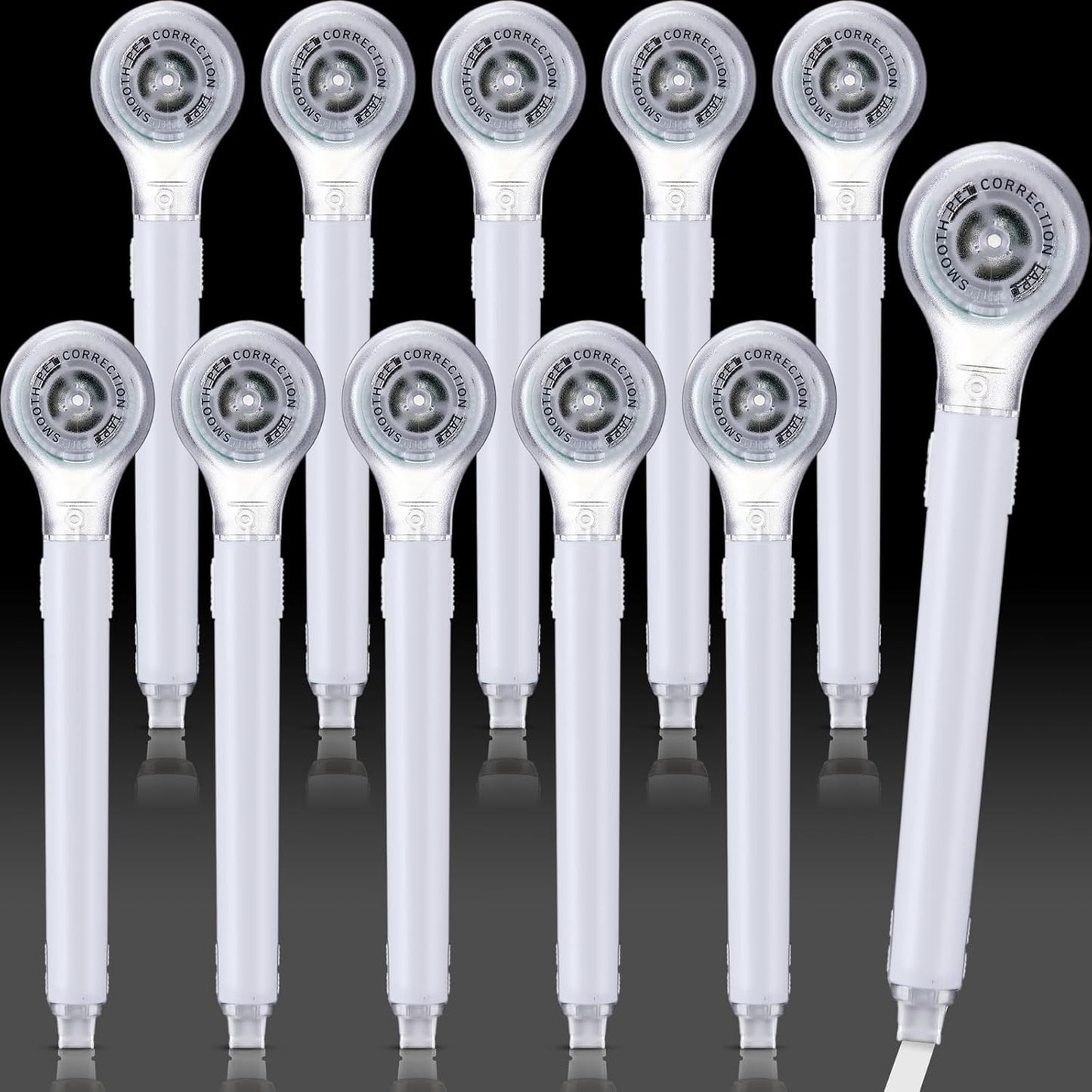 10 Pack Correction Tape Pen Correctional Ink Tape Push Pull Protective, Easy to Use Applicator for School Office Supplies, 0.2 x 236 Inch(White Color)