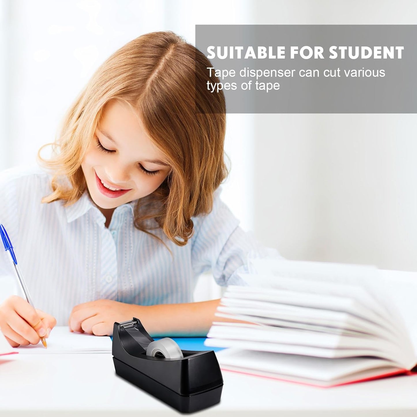 Colarr 15 Pack Desktop Tape Dispenser Non Skid Base Tape Dispensers Desk Tape Dispenser Tape Roll Dispenser for Office Home, Tape Not Included