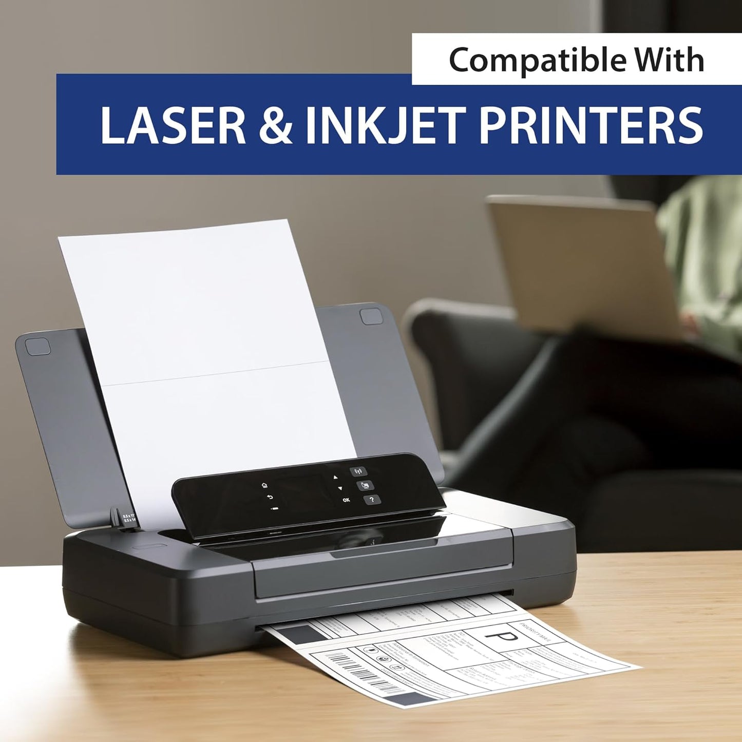200 Sheet (400 Labels) | 8.5" x 11" Half Sheet Self Adhesive Shipping Labels for Laser & Inkjet Printers | Ecommerce, Address, Mailing, Labeling, Packaging